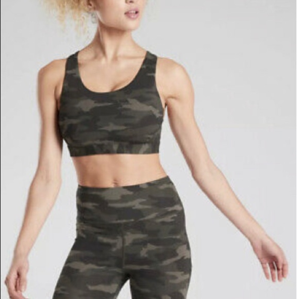 Camo sports bra from Athleta